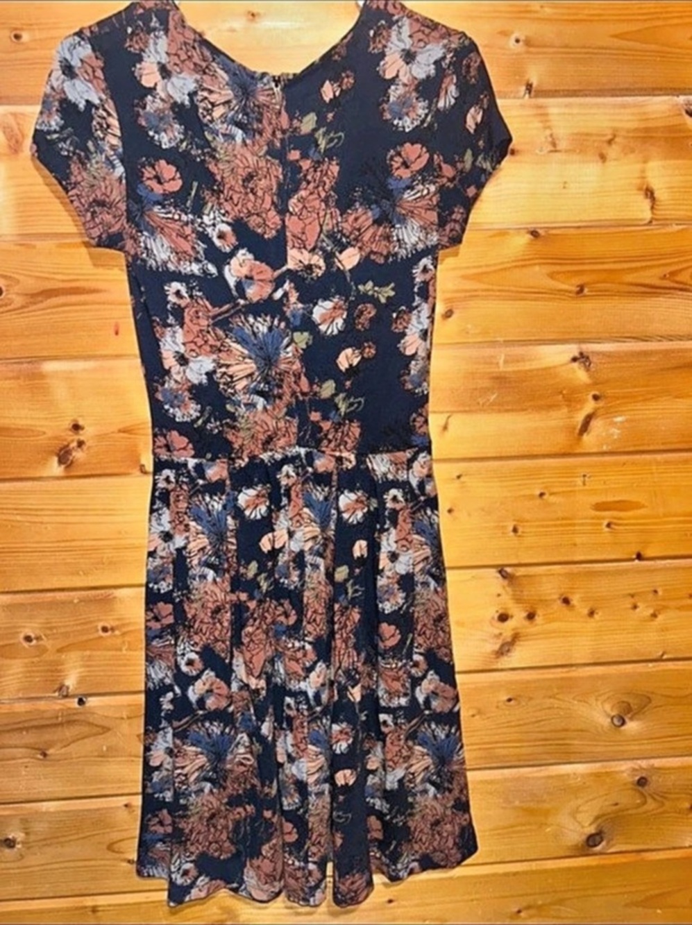Peruvian Connection Floral Midi Dress in Black & Pink Size XS Like New